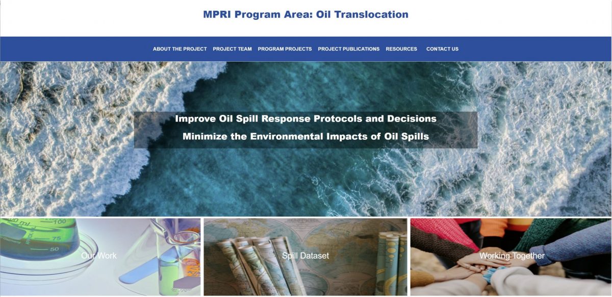 The website for MPRI Oil Translocation Theme launched