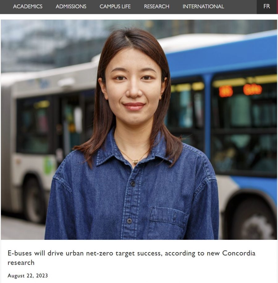 Xuelin’s research is featured by Concordia University