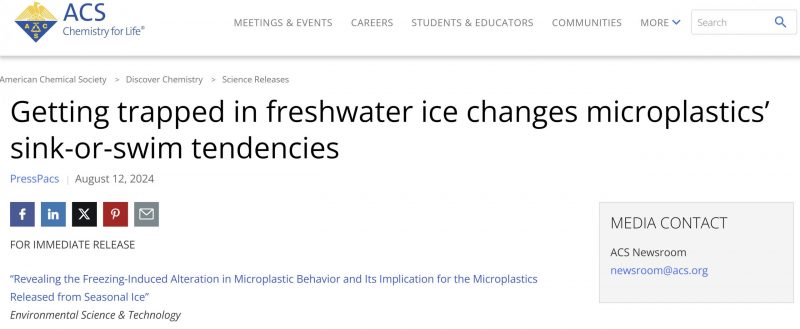 Zhikun’s research was reported in an ACS press release