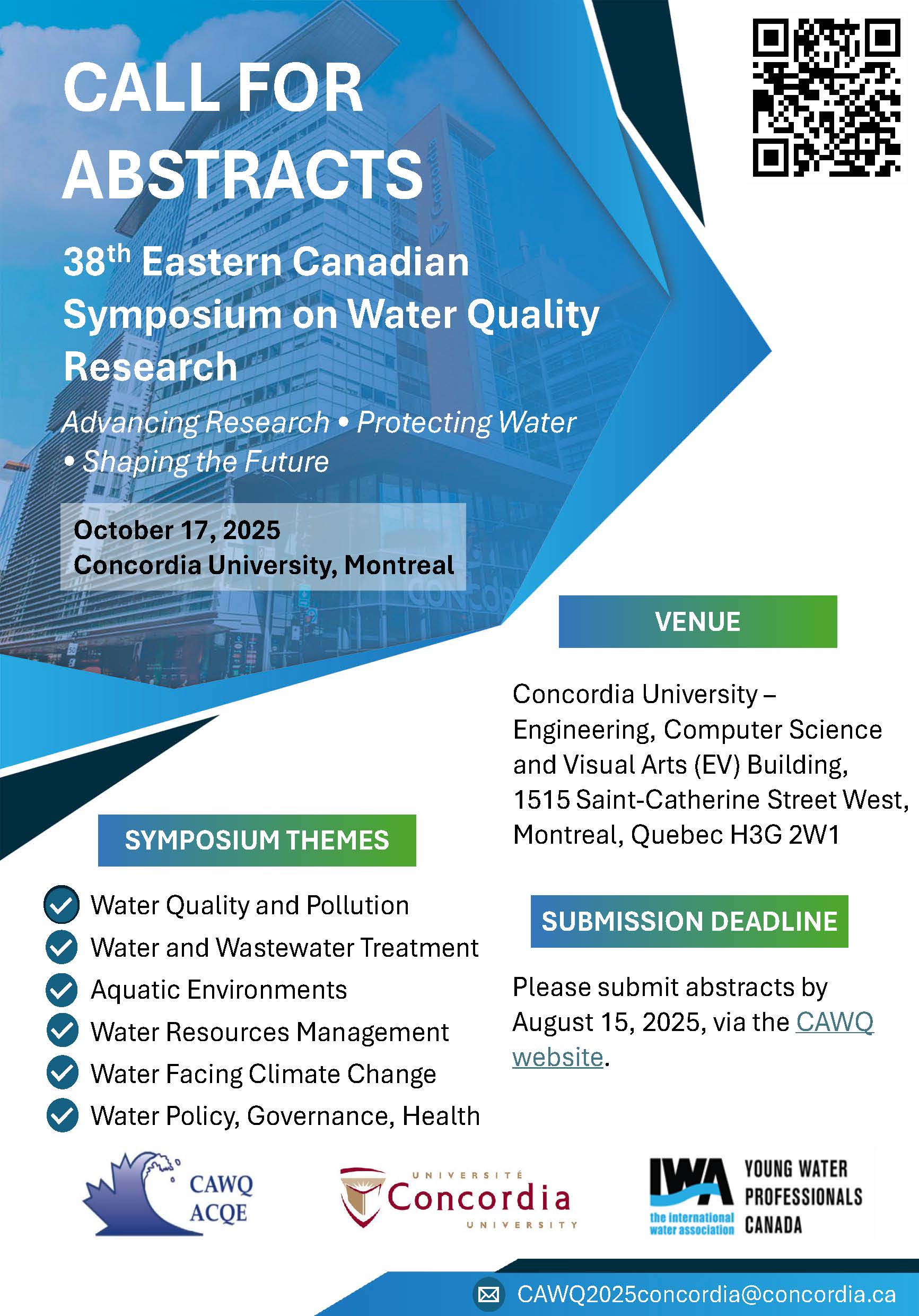 38th Eastern Canadian Symposium on Water Quality Research at Concordia University